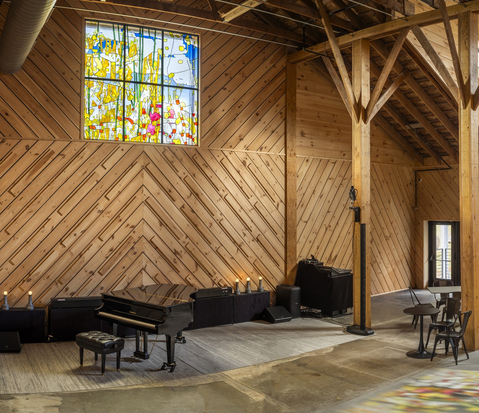 Fenestra Molendini — installed in the performance space at The Mill