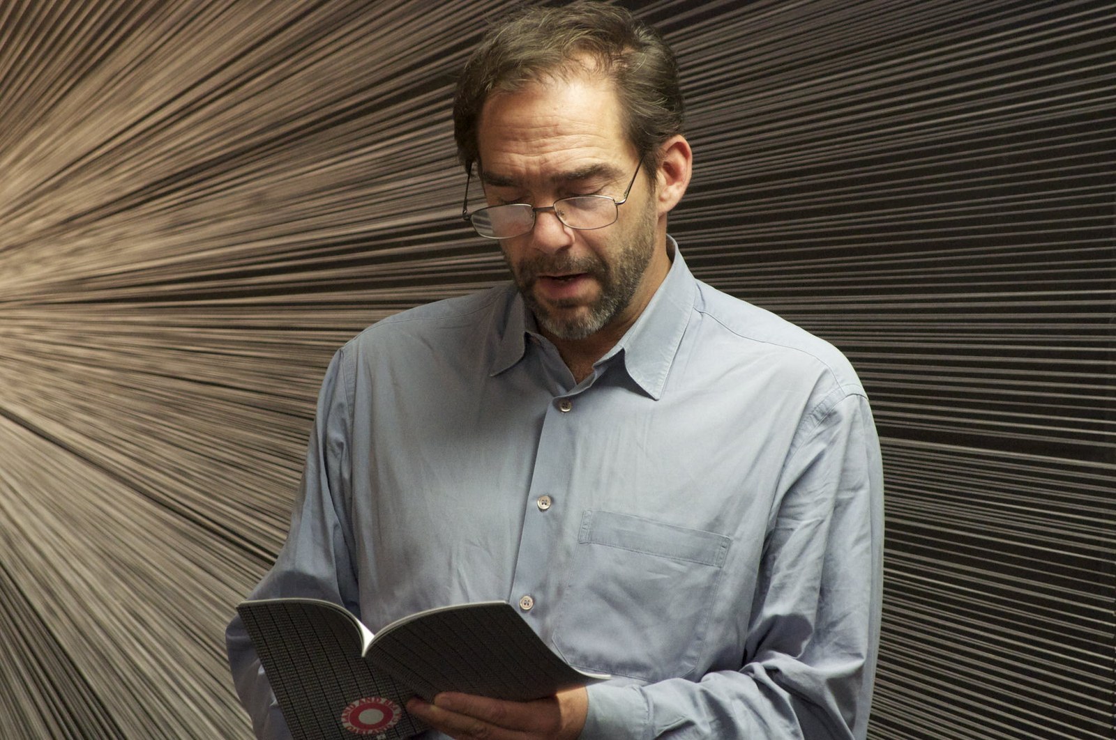 Larry Rinder reading at Poetry Night, Eye Against I, Eli Ridgway Gallery, 2010